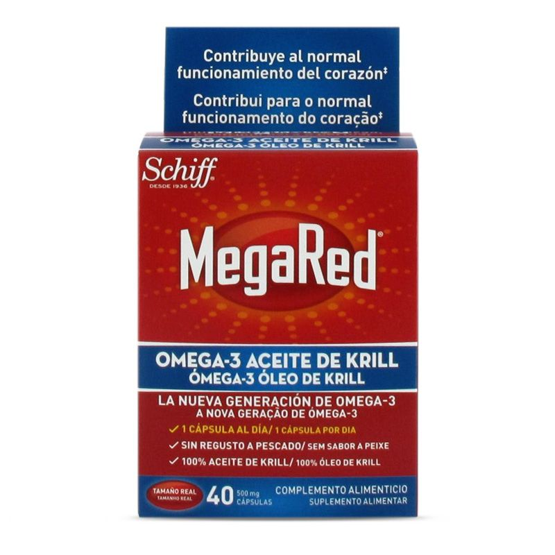 MEGARED KRILL OMEGA3 500MG 40 CP